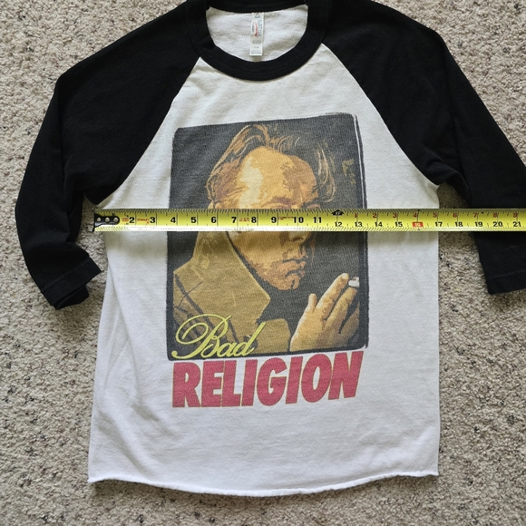 Christopher Hitchens "Bad Religion" baseball tee, small - Picture 5 of 13